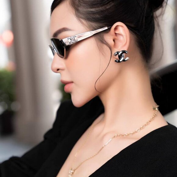 Celine CL40254U 16A Geometric Sunglasses - Palladium / Smoke main image 11